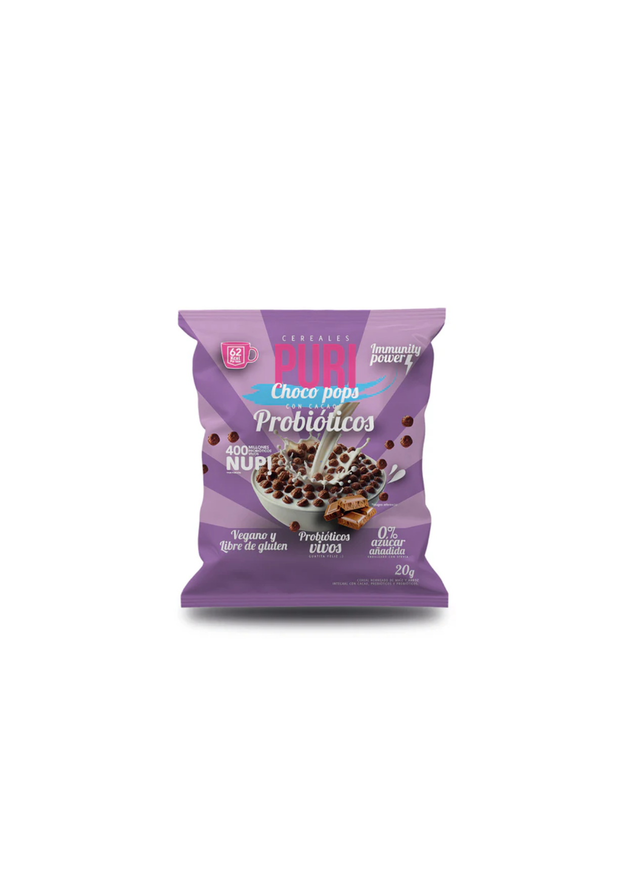 Cereales Choco Pops con Probióticos 20gr Puri
