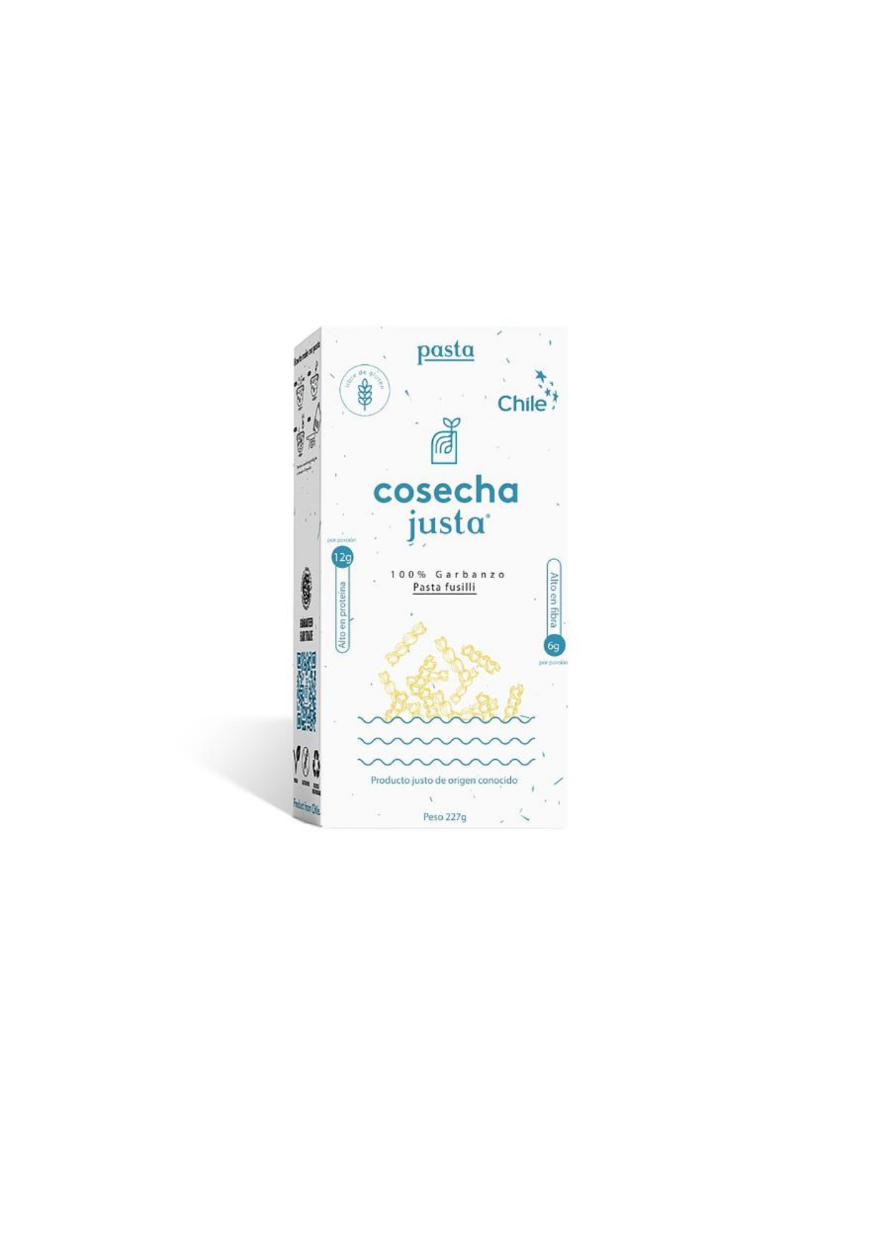 Pasta Fusilli garbanzo 227 gr Sin Gluten Cosecha Justa