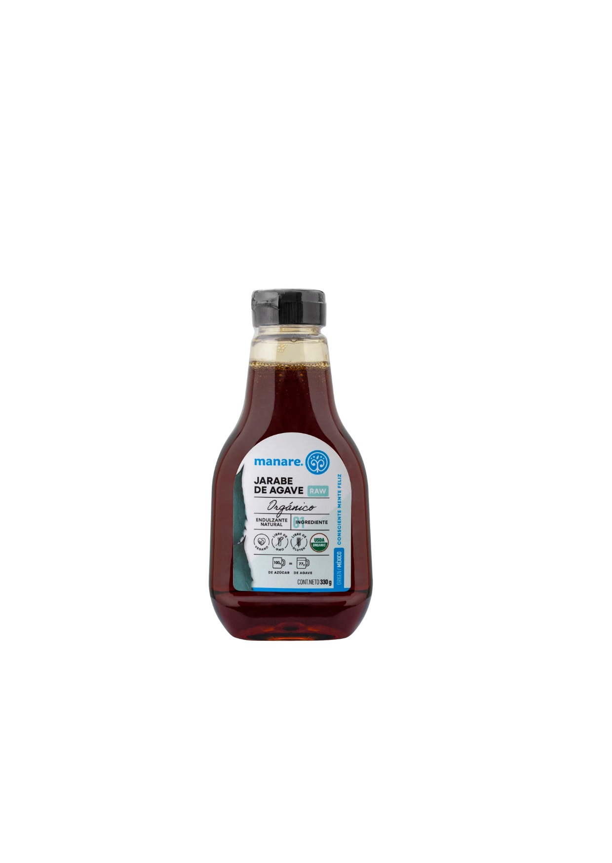 Jarabe de agave Raw organico 330g